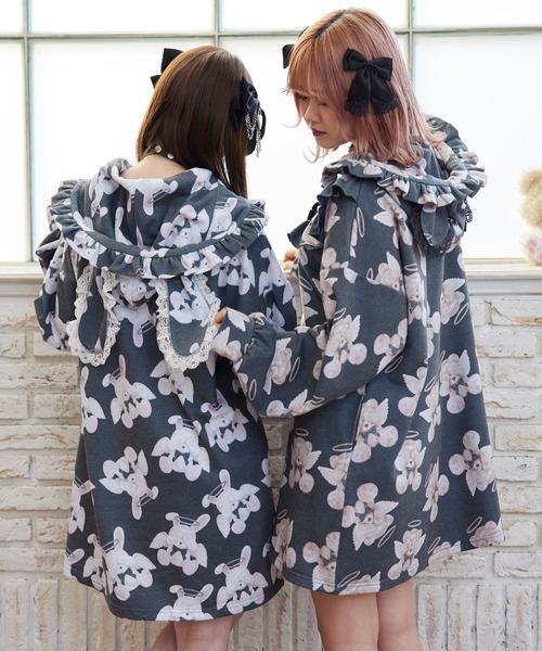 「DearMyLove」 長袖ワンピース M-L ブラック レディース_画像5