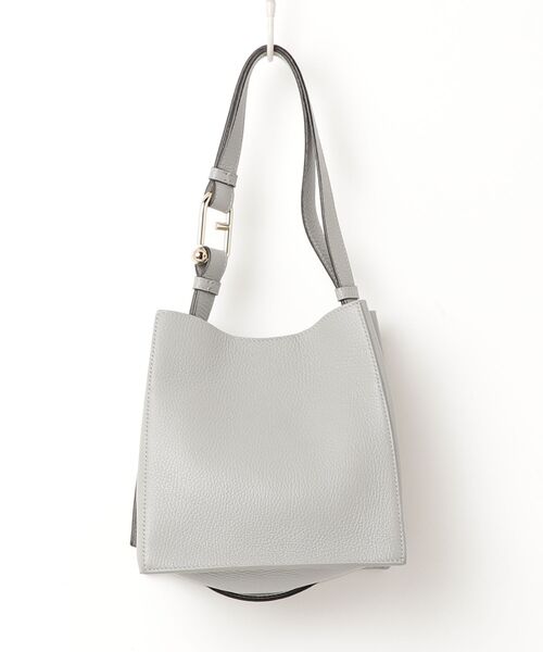 「FURLA」 ワンポイントトートバッグ - グレー レディースの画像