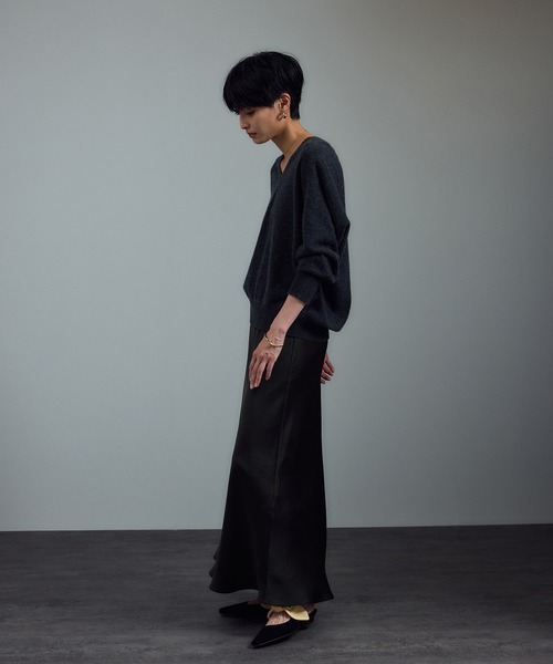 「SALON adam et rope'」 フレアスカート FREE ライトグレー レディースの画像