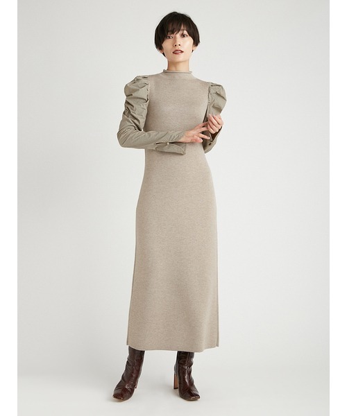 「styling/」 ニットワンピース 0 ベージュ レディース_画像3