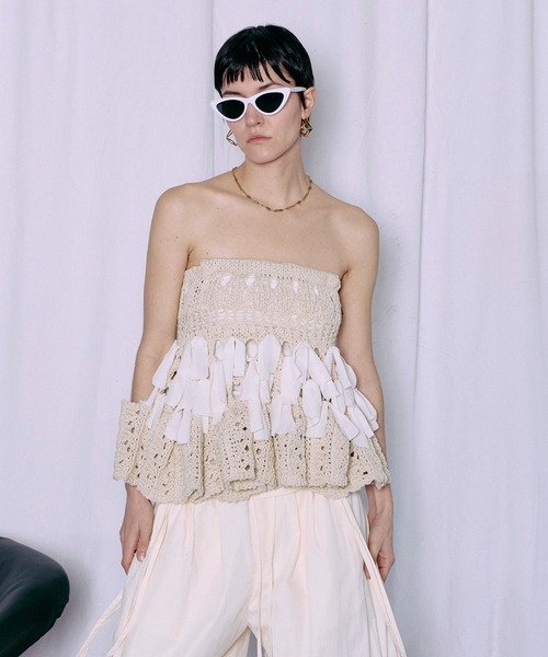 MAISON SPECIAL 2way ニットフレアビスチェ MAISON SPECIAL（メゾンスペシャル） ブラウス シャツ 2WAY Knit Flare