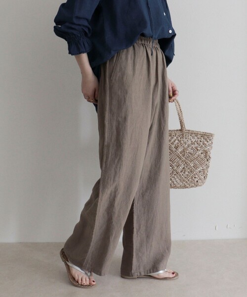 fredy emue（フレディエミュ） ワイドパンツ パンツ LINEN セミワイド
