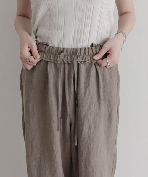 fredy emue（フレディエミュ） ワイドパンツ パンツ LINEN セミワイド