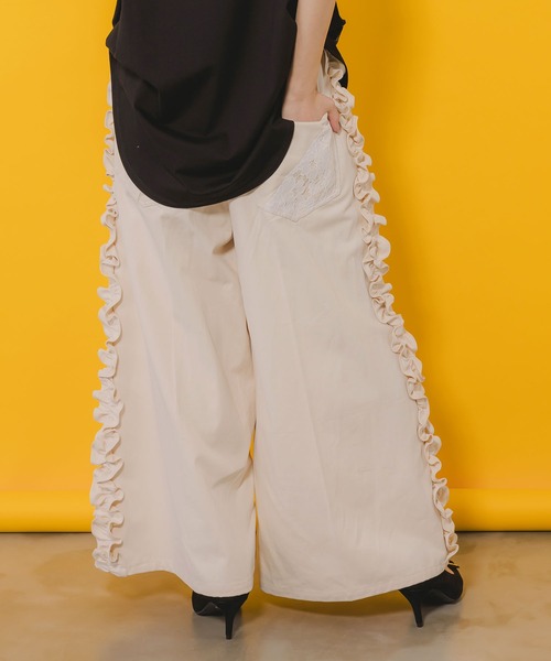 「iS ScoLar」 パンツ M アイボリー レディース_画像9