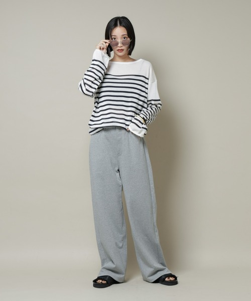 「upperhights」 スウェットパンツ 23 グレー レディース_画像4