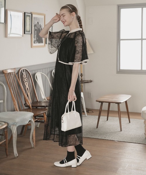 「BONLECILL noir」 コンビワンピース M~L ブラック レディース_画像9