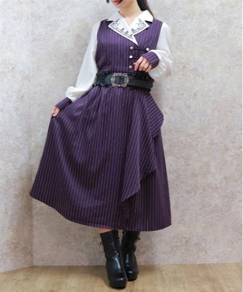axes femme（アクシーズ ファム） シャツワンピース FREE パープル