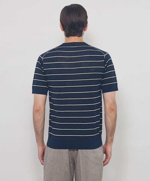 tシャツ 「LEON掲載」リネンボーダーニットTシャツ メンズ