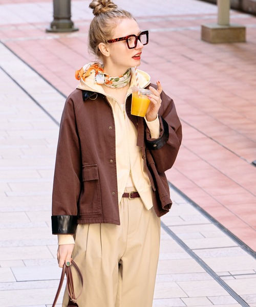 「BONLECILL」 チノパンツ L ベージュ レディース_画像2