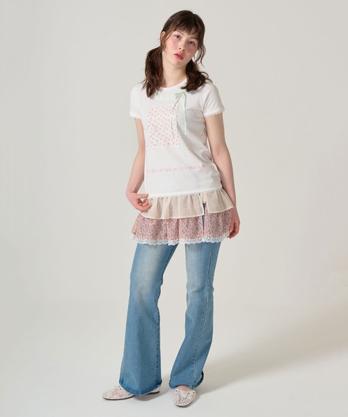 「TINA:JOJUN」 半袖Tシャツ M ベビーピンク レディース_画像8