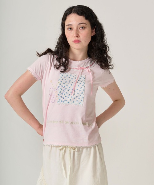 「TINA:JOJUN」 半袖Tシャツ M ベビーピンク レディース_画像9