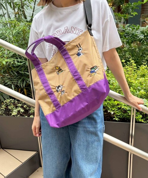 BAYFLOW（ベイフロー） トートバッグ 「PEANUTS」刺繍トートLサイズ