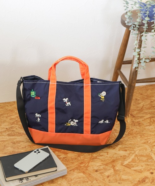 BAYFLOW（ベイフロー） トートバッグ 「PEANUTS」刺繍トートLサイズ