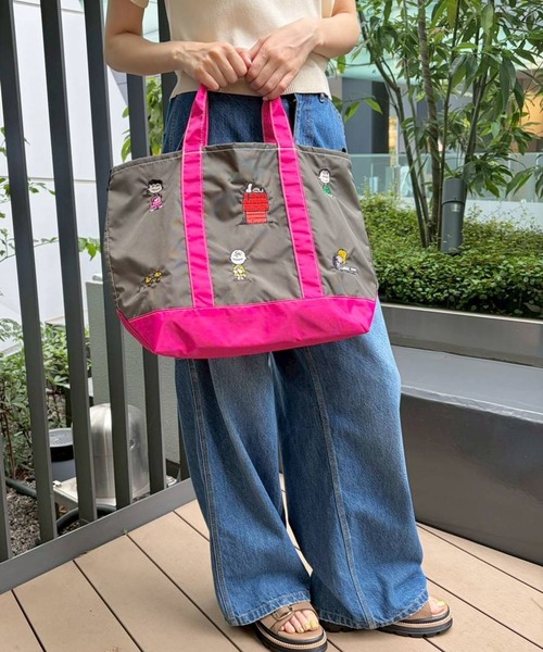 【トパ】　おまとめ3点① BAYFLOW（ベイフロー） トートバッグ 「PEANUTS」刺繍トートLサイズ