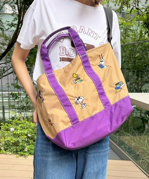 BAYFLOW（ベイフロー） トートバッグ 「PEANUTS」刺繍トートLサイズ
