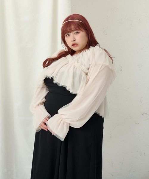 「Louiosy」 長袖ブラウス X-LARGE アイボリー レディース_画像3