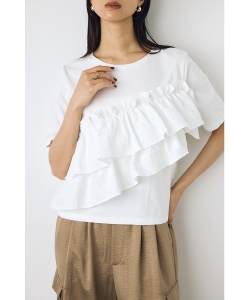 AZUL BY MOUSSY（アズールバイマウジー） tシャツ 半袖 フリルデザイン