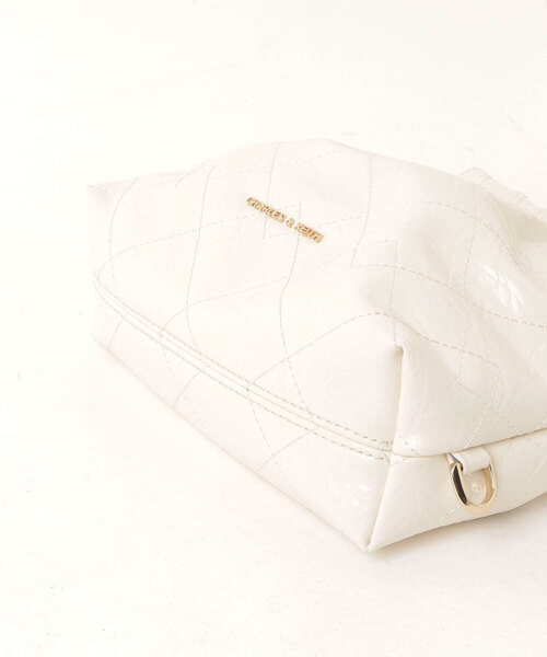 CHARLES & KEITH ハンドバッグ ポーチ付き クリーム CHARLES ＆ KEITH（チャールズ&キース） 「CHARLES & KEITH