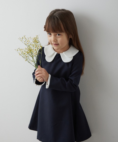 「riziere」 「KIDS」長袖ワンピース 120 ベージュ キッズ_画像8