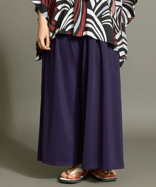 ゆらめき袴風パンツ （ブラック・ネイビー2点） カヤ パンツ 「カヤ」ゆらめき袴風パンツ レディース : ZOZOTOWN