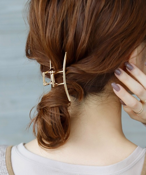 超目玉 12月 ヘアクリップ メタルラインバンス