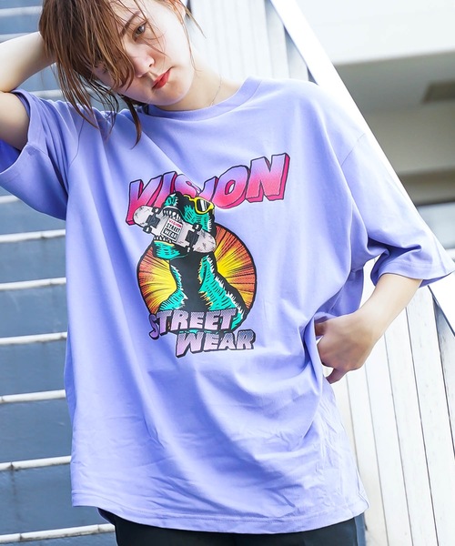 Tシャツ Tシャツ Vision Street Wear ビジョンストリートウェア コミック恐竜イラストtシャツ Zozotown Yahoo 店 通販 Yahoo ショッピング
