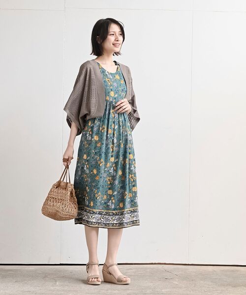 レディースボレロ セール】レースボレロ付き 2WAY ハイウエスト ビスチェ