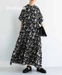 antiqua（アンティカ） ワンピース 花柄ティアードワンピース