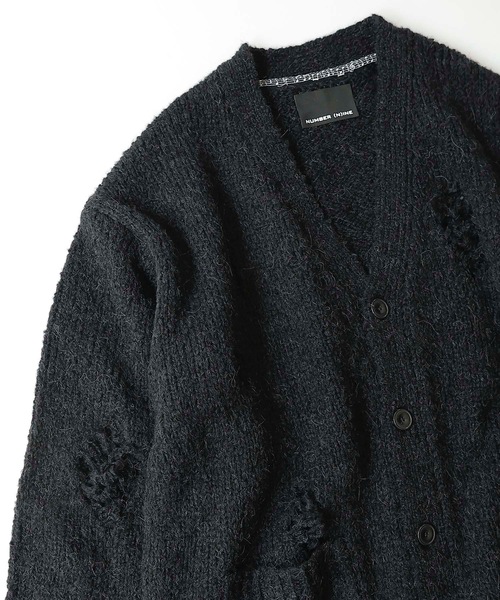 NUMBER (N)INE（ナンバーナイン） カーディガン WOOL ALPACA RIPPED