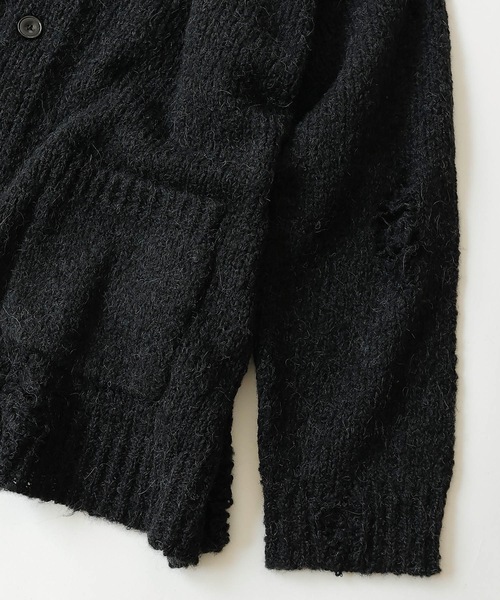 NUMBER (N)INE（ナンバーナイン） カーディガン WOOL ALPACA RIPPED