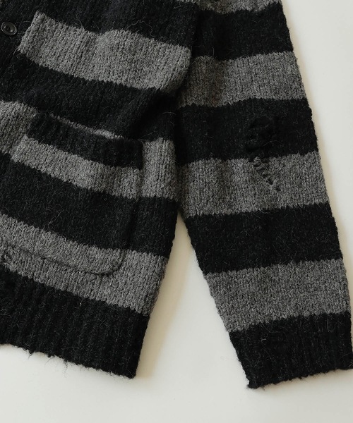 NUMBER (N)INE（ナンバーナイン） カーディガン WOOL ALPACA RIPPED