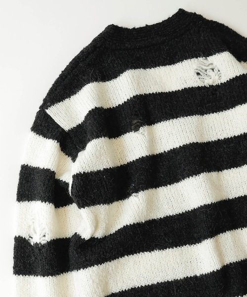 NUMBER (N)INE（ナンバーナイン） カーディガン WOOL ALPACA RIPPED