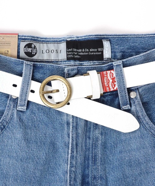 Levi's（リーバイス） メンズ ベルト 別注 30mm リング型バックル 本革
