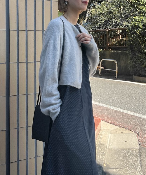 Audrey and John Wad カーディガン FOX混ホールガーメントニット