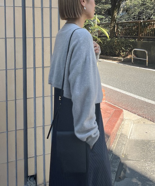 Audrey and John Wad カーディガン FOX混ホールガーメントニット