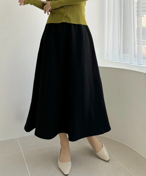 COCOMOMO スカート 裏起毛フレアロングスカート : ZOZOTOWN Yahoo!店