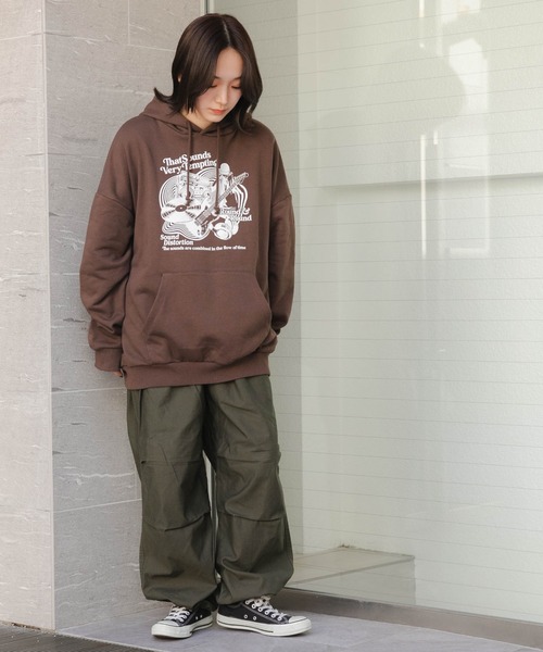 WEGO（ウィゴー） パーカー WEGO/ヘビーウエイトユニークモチーフプル