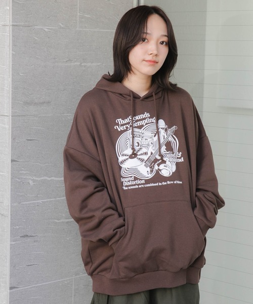 WEGO（ウィゴー） パーカー WEGO/ヘビーウエイトユニークモチーフプル