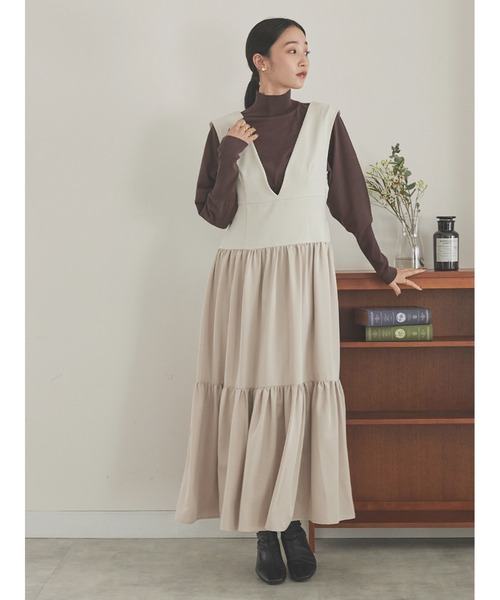 Stylevoice for xxx ワンピース ティアード切り替えレイヤード