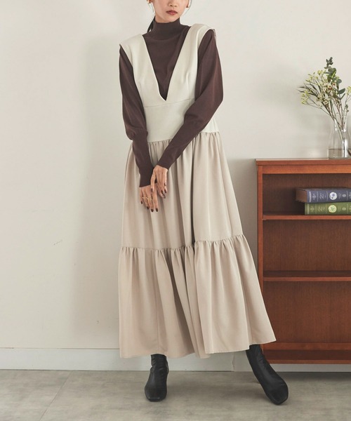 Stylevoice for xxx ワンピース ティアード切り替えレイヤード