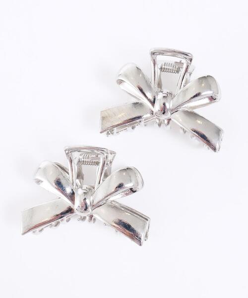 {送料.関税込} リボンメタルヘアクリップ ヘアクリップ 「2点SET」メタルリボンクリップ : ZOZOTOWN Yahoo