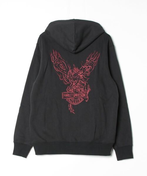 Harley-Davidson スカル Y2K 刺繍 ジップアップ パーカー s-l1200.jpg