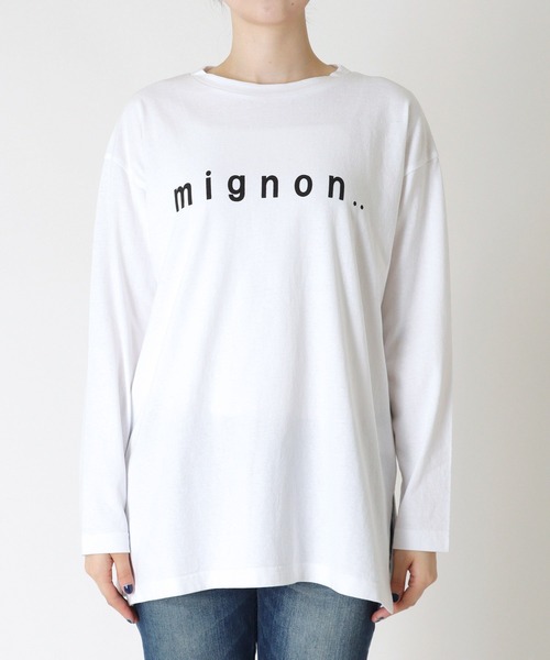 tシャツ MIGNONプリントビックロンT レディース Jines tシャツ MIGNONプリントビックロンT レディース