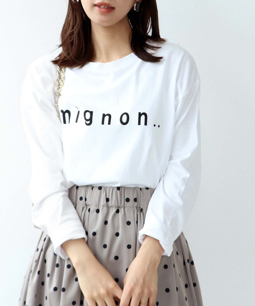 tシャツ MIGNONプリントビックロンT レディース Jines tシャツ MIGNONプリントビックロンT レディース