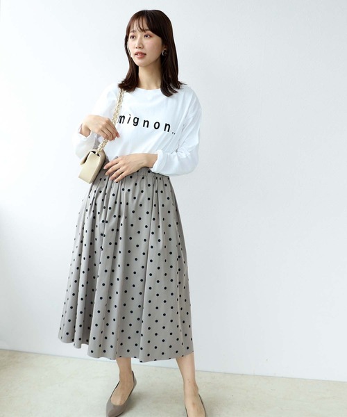 tシャツ MIGNONプリントビックロンT レディース Jines tシャツ MIGNONプリントビックロンT レディース