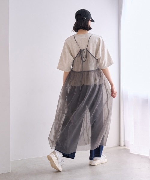 ROPE' PICNIC ワンピース バックリボンチュールキャミワンピース
