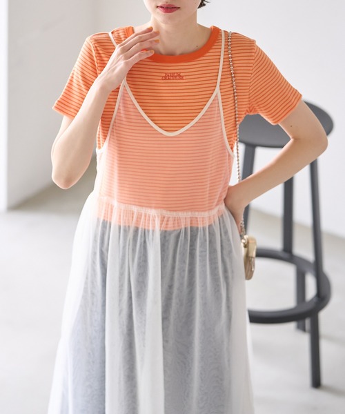 ROPE' PICNIC ワンピース バックリボンチュールキャミワンピース