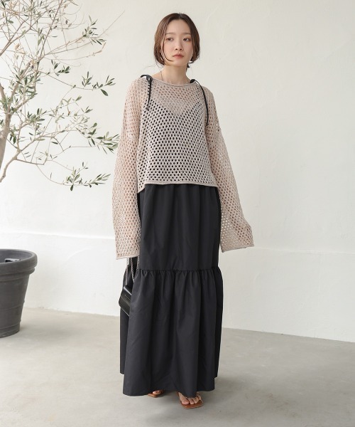 BAB（バブ） ワンピース 「低身長向けサイズあり」リボンストラップ