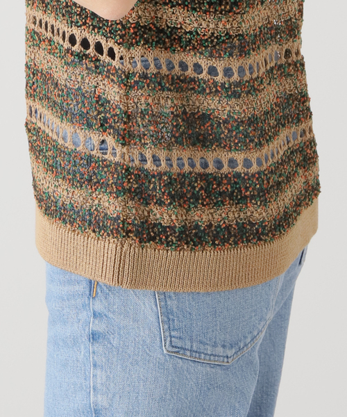 【新品】スピックアンドスパン　RITTO / リット シアーボーダーニット　黒★ Spick＆Span ニット RITTO / リット シアーボーダーニット