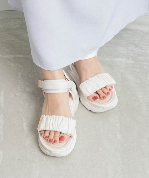 【ミモザ】RANDA ギャザーベルトスポーツサンダル M(23.5) 楽天市場】【50%OFF】【22.5cm〜25.5cm】RANDA/ランダ/ギャザー